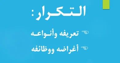 التكرار - تعريفه وأنواعه أغراضه ووظائفه