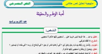 مسرحية لعبة الوهم والحقيقة