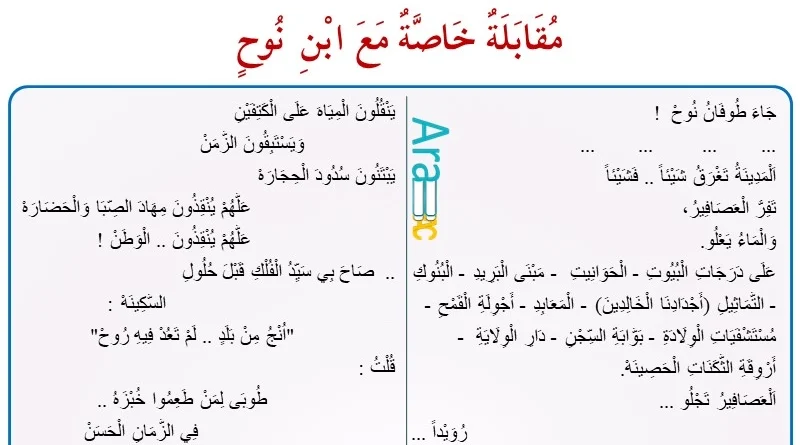 قصيدة أمل دنقل مقابلة خاصة مع ابن نوح